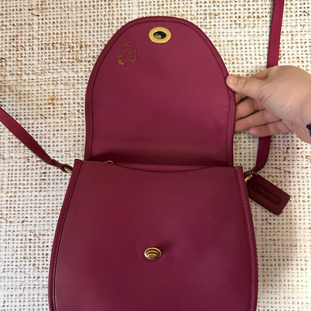 Coach Originals Turnlock flap Square Pouch leather crossbody - Picture 6 of 16